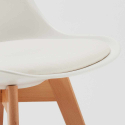 Tavolino Rotondo Bianco 70x70cm Con 2 Sedie Interno Nordica Long Island 