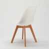 Tavolino Rotondo Bianco 70x70cm Con 2 Sedie Interno Nordica Long Island 