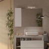 Specchiera bagno luce LED colonna 1 anta bianco grigio Pilar BC