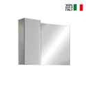 Specchiera bagno luce LED colonna 1 anta bianco grigio Pilar BC