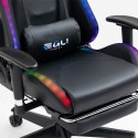 Poltrona sedia gaming ergonomica poggiapiedi LED RGB The Horde Comfort Prezzo