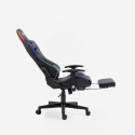 Poltrona sedia gaming ergonomica poggiapiedi LED RGB The Horde Comfort Stock
