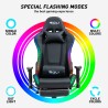 Poltrona sedia gaming ergonomica poggiapiedi LED RGB The Horde Comfort 