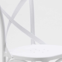 Tavolino Rotondo Bianco 70x70cm Con 2 Sedie Interno Vintage Long Island 