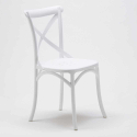 Tavolino Rotondo Bianco 70x70cm Con 2 Sedie Interno Vintage Long Island 