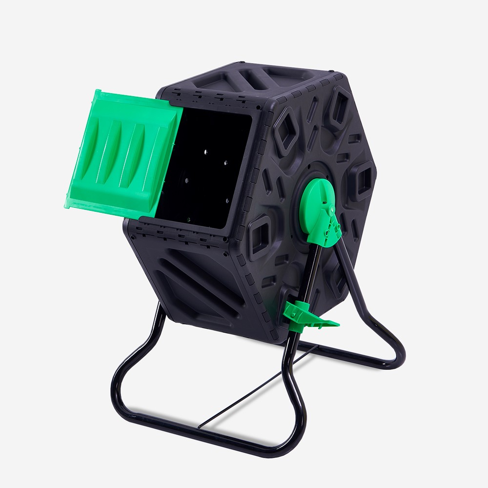 Compostiera domestica da giardino composter girevole 65L in plastica Soyle