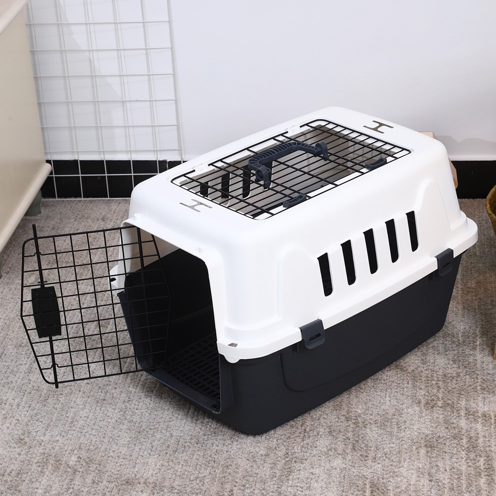 Gabbia trasportino rigido per animali con tappetino 40x58,4x38 Rexxy L
