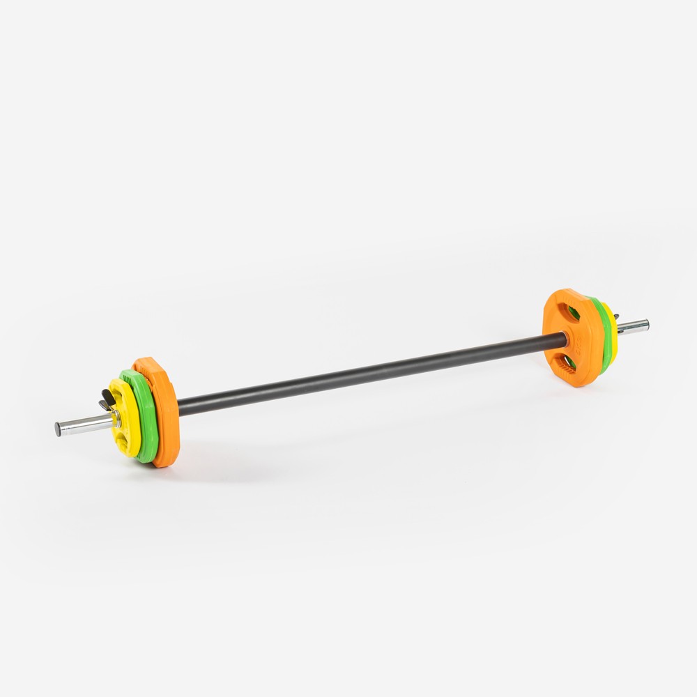 Set body pump bilanciere olimpico 6 x dischi peso colorati 20kg Forutsu