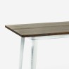 Tavolo bar alto sgabelli vintage industriale 120x60x61cm Catal Brush