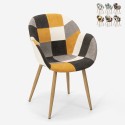 Sedia poltrona design patchwork nordico salotto cucina studio Finch Offerta