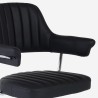 Sgabello bar cucina similpelle braccioli regolabile base cromata Tampa 