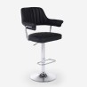Sgabello bar cucina similpelle braccioli regolabile base cromata Tampa Misure