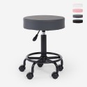 Sgabello girevole estetista ergonomico regolabile imbottito Senzu Promozione