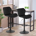 Sgabello da bar cucina moderno regolabile in tessuto velluto Jersey Modello
