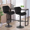 Sgabello da bar cucina moderno regolabile in tessuto velluto Jersey Modello