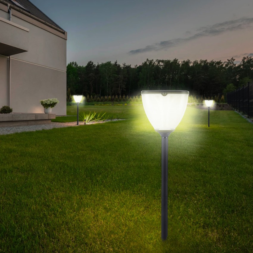 Gaslight lampada solare da giardino con picchetto luce LED 3 colori