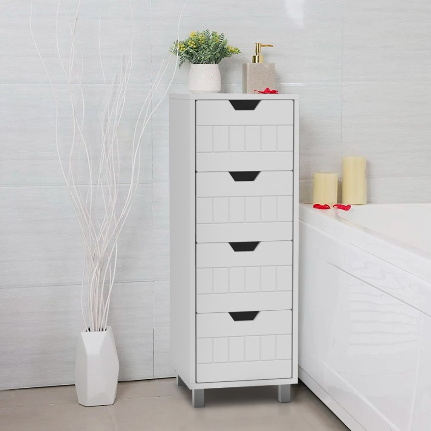 Armoire avec tiroirs de salle de bain multifonctionnelle 4 tiroirs moderne Servez