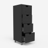 Armadietto cassettiera bagno multifunzionale 4 cassetti moderna Servez 