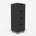Armadietto cassettiera bagno multifunzionale 4 cassetti moderna Servez Misure