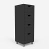 Armadietto cassettiera bagno multifunzionale 4 cassetti moderna Servez Misure