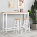 Tavolo alto sgabelli bar cucina consolle ingresso 140x37x100cm Edebel Sconti