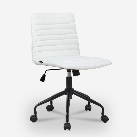 Sedia ufficio design regolabile ergonomica tessuto bianco Zolder Light Promozione
