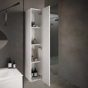 Colonna bagno moderno bianco lucido mobile sospeso 1 anta Bove Saldi