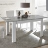 Tavolo allungabile 90x137-185cm bianco lucido grigio cemento Sly Basic Promozione
