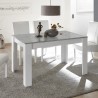 Tavolo allungabile 90x137-185cm bianco lucido grigio cemento Sly Basic Sconti