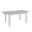 Tavolo allungabile 90x137-185cm bianco lucido grigio cemento Sly Basic Offerta