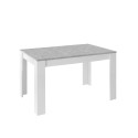 Tavolo allungabile 90x137-185cm bianco lucido grigio cemento Sly Basic Saldi