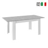 Tavolo allungabile 90x137-185cm bianco lucido grigio cemento Sly Basic Vendita