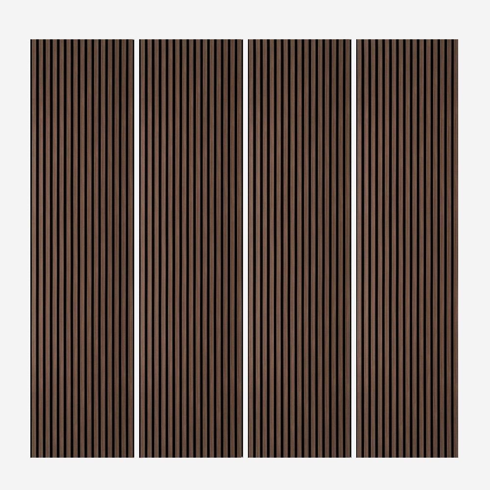4 x pannello fonoassorbente legno wenge decorativo 240x60cm Kover-WG