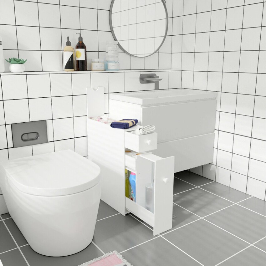 Moposh : meuble porte-objets de salle de bains gain de place slim