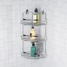 Mensola per doccia bagno a tre livelli angolare acciaio cromato Compact Vendita