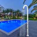 Colonna doccia piscina giardino moderna bianco nero con doccino Luna D Saldi