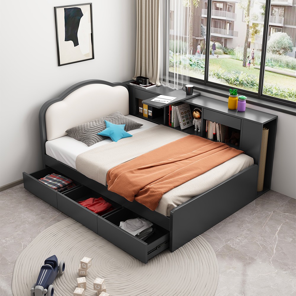 Letto Una Piazza e Mezza 120x190 con Contenitore Camera Ragazzi Sorik