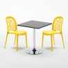 Tavolino Quadrato Nero 70x70cm Con 2 Sedie Interno WEDDING Mojito Caratteristiche