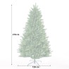 Albero di Natale alto 210cm classico verde artificiale rami finti Melk Sconti