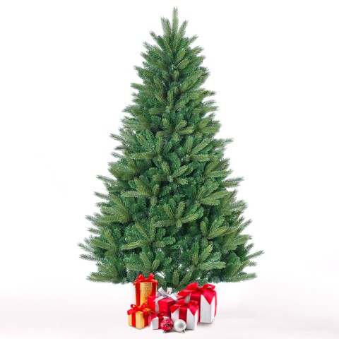 Albero di Natale artificiale alto 240cm verde finto tradizionale Bever Promozione