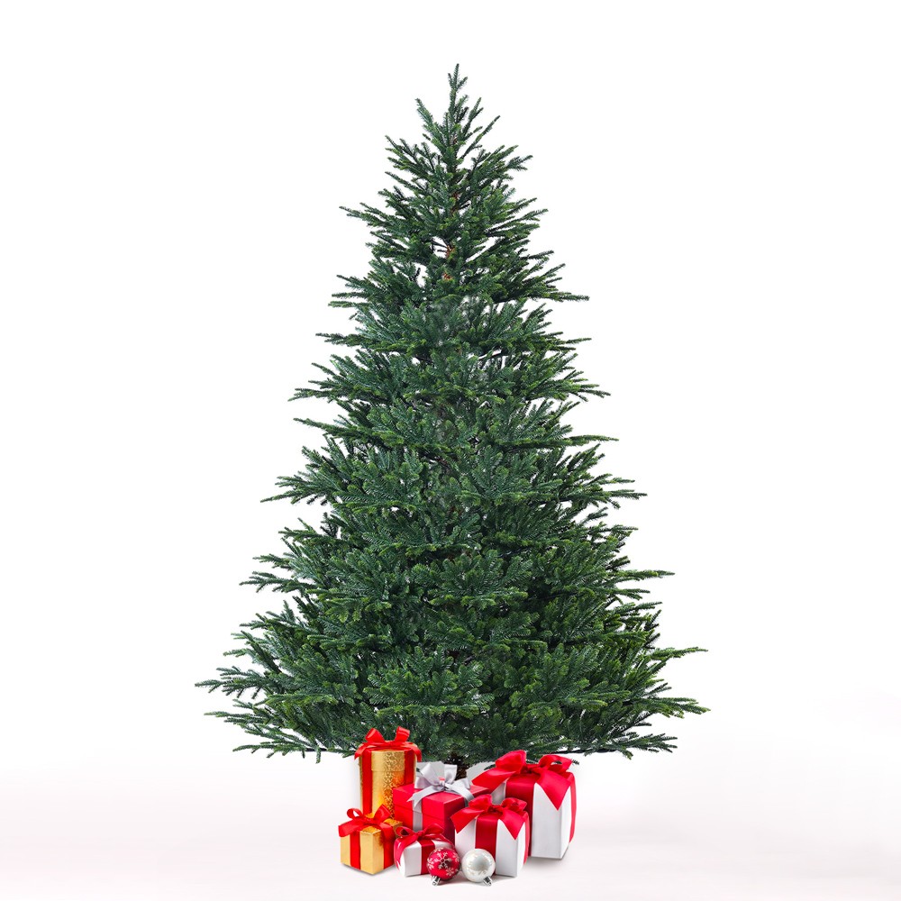 Albero di Natale artificiale finto verde classico alto 180cm Grimentz