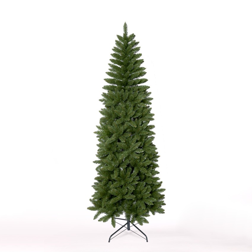 Fauske albero di Natale alto 210cm verde finto artificiale classico