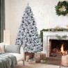 Albero di Natale artificiale innevato decorato con pigne 180cm Faaborg Vendita
