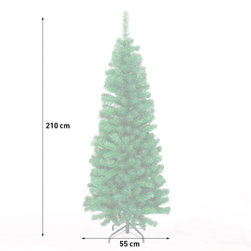 Albero di Natale artificiale Allix Alt. 210 cm Verde innevato
