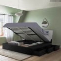 Letto matrimoniale contenitore 160x200 cm design sollevabile Steyr King Offerta