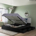 Letto matrimoniale contenitore 160x200 cm design sollevabile Steyr King Saldi