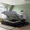 Letto matrimoniale contenitore 160x200 cm design sollevabile Steyr King Saldi