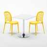 Tavolino Quadrato Bianco 70x70cm Con 2 Sedie Interno Wedding Cocktail Acquisto