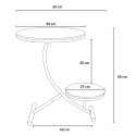Tavolino da salotto design rotondo marmo 2 ripiani 50x50cm Marpes XL Scelta