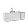 Credenza madia design moderno 4 ante effetto marmo 180x43x79cm Athens Scelta